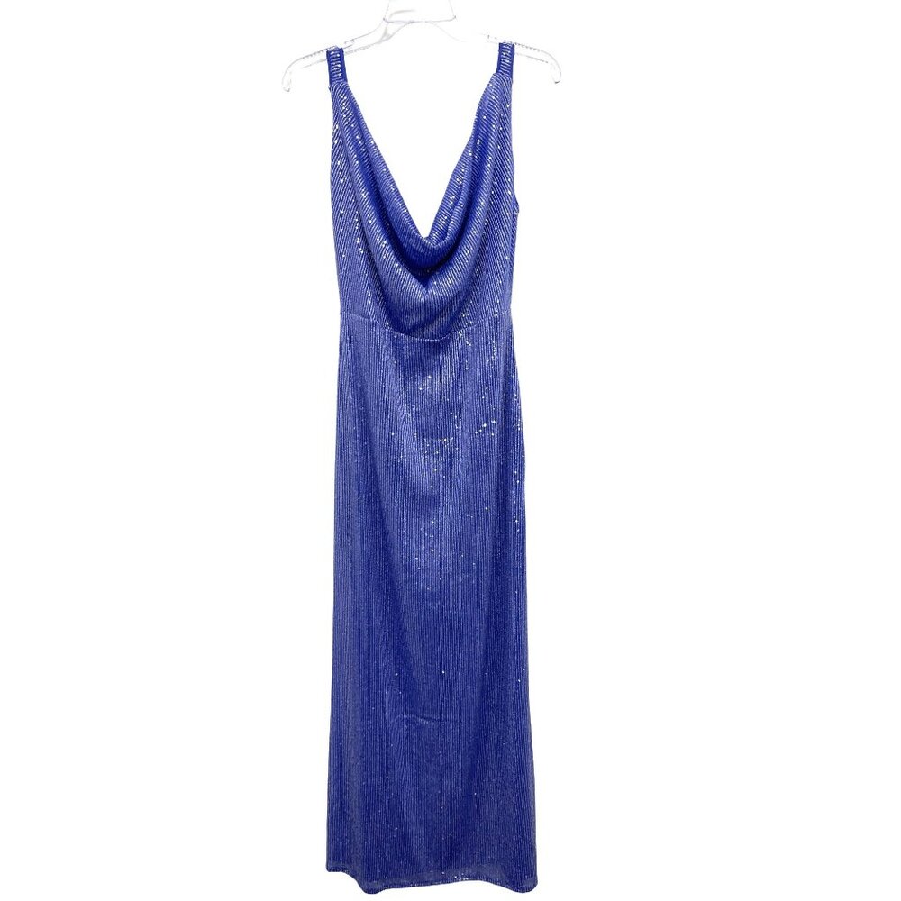 Baobab Drape Neck Teva Sequin Formal Gown Maxi Dress Size Large NWT - Picture 5 of 9